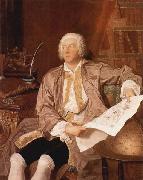 Aved, Jacques-Andre-Joseph Portrait of Carl Gustaf Tessin oil on canvas